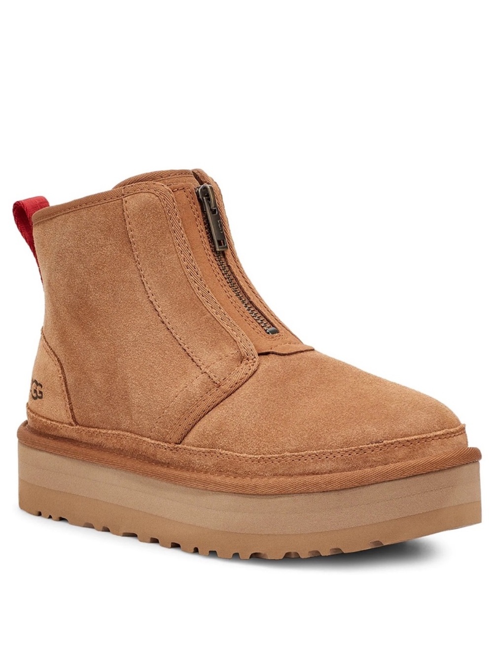 UGGS chestnut neumel zip platform boots